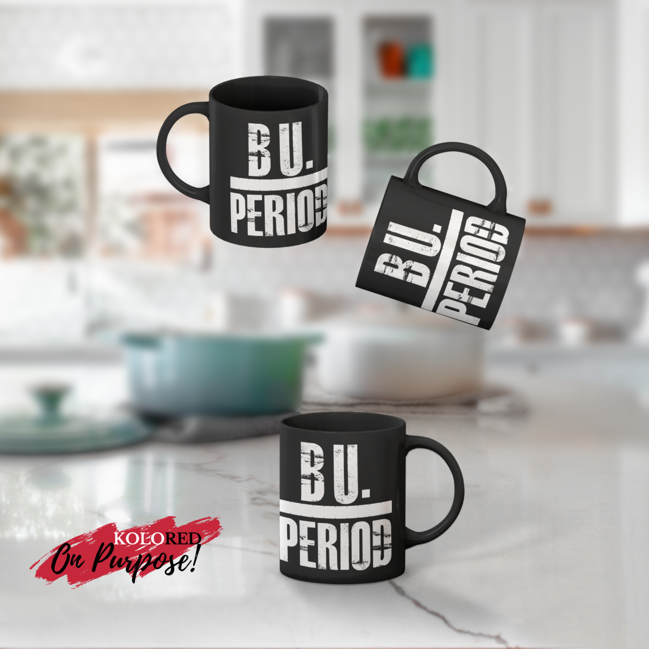 B U Black 11oz Ceramic Mug
